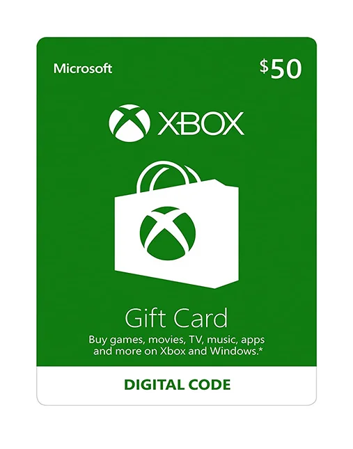 خرید گیفت کارت 50 دلاری ایکس باکس ( Xbox )