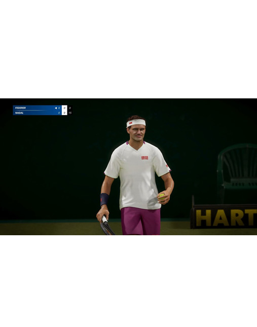 تصویری از راجر فدرر در بازی تنیس ورلد تور برای PS5