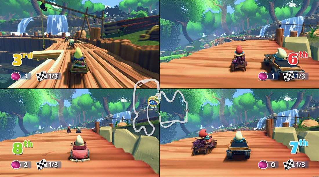 گرافیک بازی Smurfs Kart برای PS4