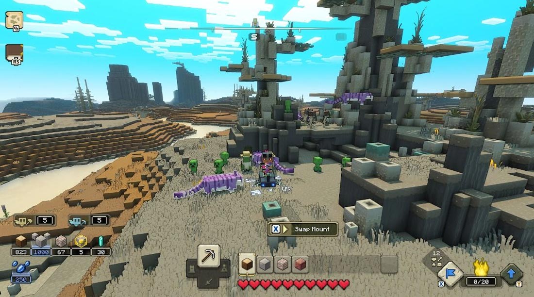 گیم پلی بازی Minecraft Legends Deluxe Edition برای Nintendo Switch