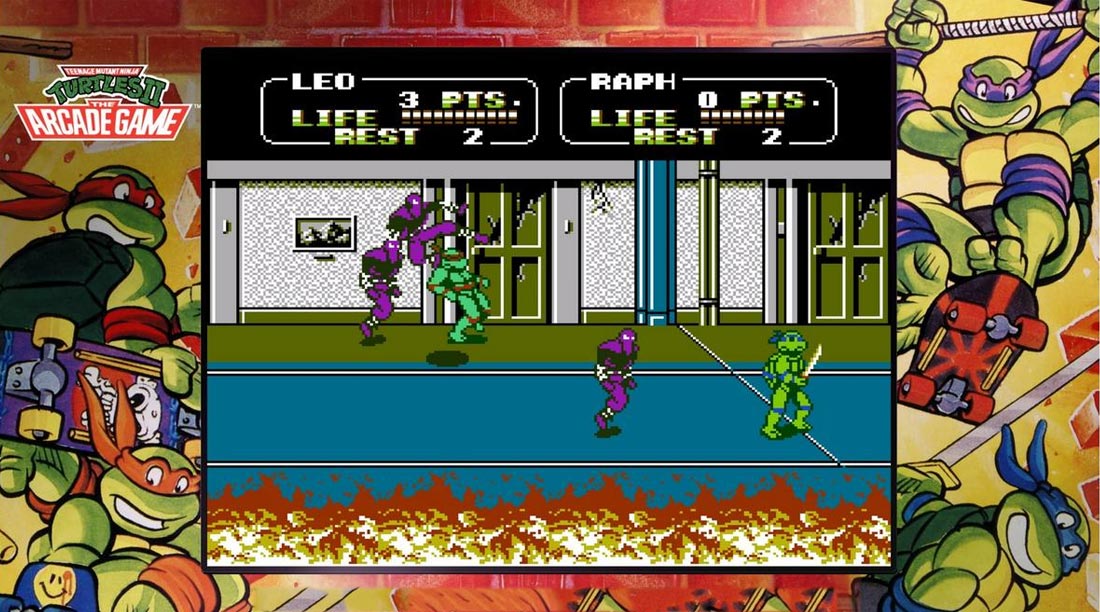 گرافیک بازی Teenage Mutant Ninja Turtles The Cowabunga Collection برای PS4