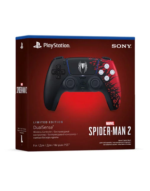 تصویر دسته DualSense طرح Spider Man 2 برای PS5